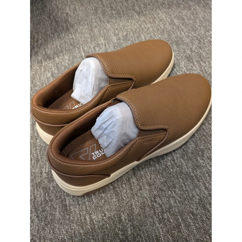 Vance Tru Comfort System Mens Townes Brown Slip On Shoes Size 9‎